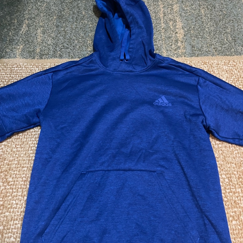 Blue Heathered Adidas Hoodie